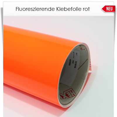 Fluoreszierende rote Klebefolie