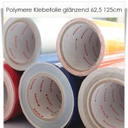 polymere Klebefolie ab 1 Meter, 62,5cm und 125cm Breite