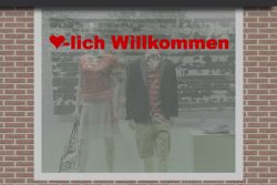 Herzlich Willkommen Schaufensterbeschriftung