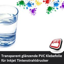 Klebefolie transparent f�r Tintenstrahldrucker