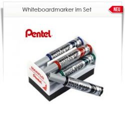 Whiteboardmarker Schwamm und 4 Whiteboardstifte
