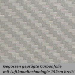 Car Wrapping Carbonfolie silber grau