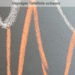 Magnetische Tafelfolie mit schwarzer geprägter magnethaftender Oberfläche