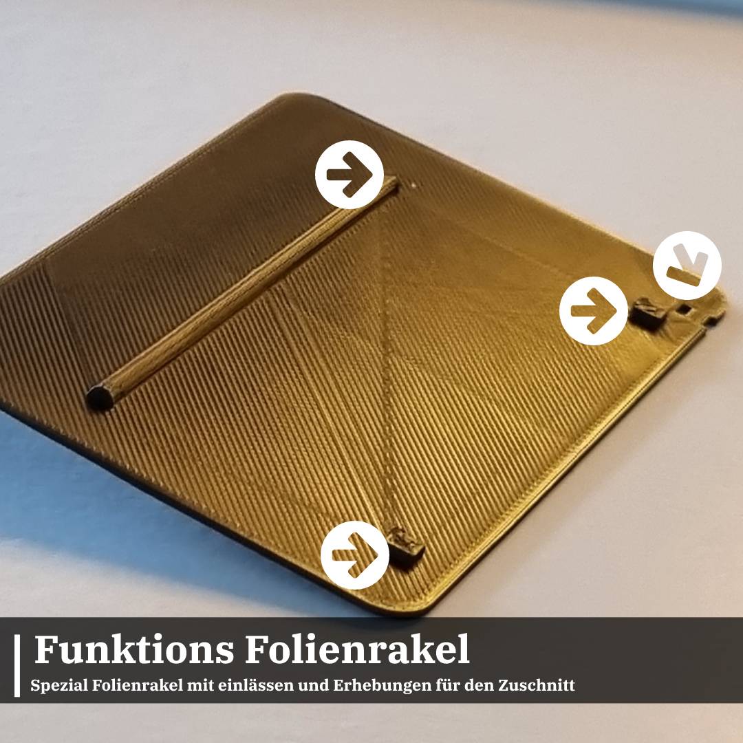 Funktions Folienrakel mit einlässen