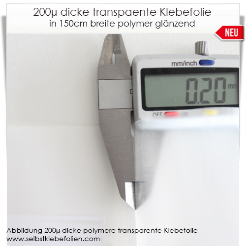 Raboesch PVC Klebefolie transparent mittelblau 0,1x194x320 mm, KR