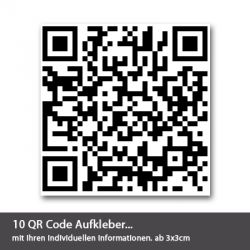 QR Code Aufkleber 10 Stück