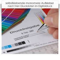 Digitaldruck Aufkleber monomer