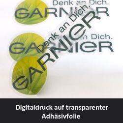 Digitaldruck auf transparenter Adhäsionsfolie