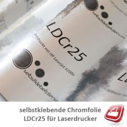 selbstklebende Chromfolie für Laserdrucker A4