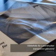 Klebefolie für Laserdrucker transparent glänzend A4