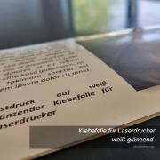 Klebefolie für Laserdrucker weiß glänzend A4