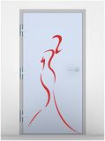 WC Aufkleber Damen modern