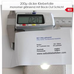 200µ dicke Klebefolie mit Block Out Schicht