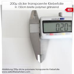 200µ dicke monomere Klebefolie transparent glänzend