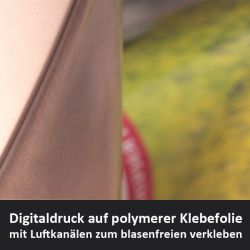 polymere weiß glänzende Digitaldruckfolie mit Luftkanälen