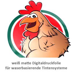 weiß matte Digitaldruckfolie für wasserbasierende Tinten