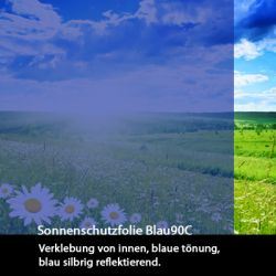 Sonnenschutzfolie blau 90c
