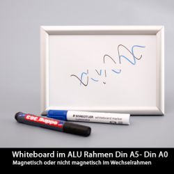 Whiteboard im Alurahmen