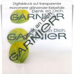 Digitaldruck auf transparenter Klebefolie monomer matt