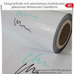 Magnetfolie mit Whiteboardoberfläche glänzend