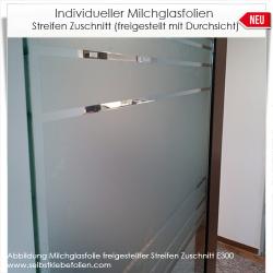 Milchglasfolien Streifen Zuschnitt