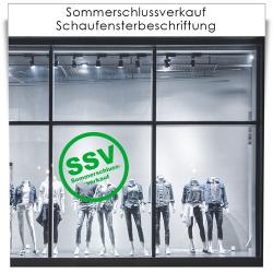 Sommerschlussverkauf Schaufensterbeschriftung