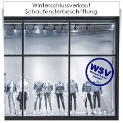 Winterschlussverkauf Schaufensterbeschriftung