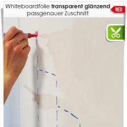 Zuschnitt Whiteboardfolie transparent