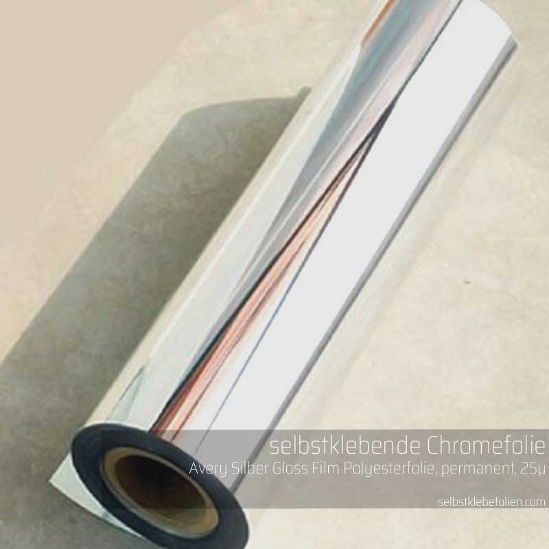 selbstklebende Chromfolie glänzend silber