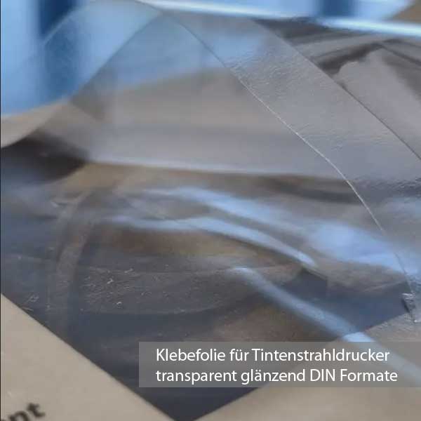 Transparente Klebefolie DIN A4 für Ihren Tintenstrahldrucker